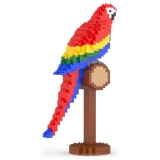 Jekca - Scarlet Macaw 01SB - Lego - Sculpture - Construction - 4D - Brick Animals - Toys