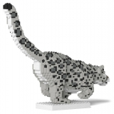 Jekca - Snow Leopard 01 - Lego - Sculpture - Construction - 4D - Brick Animals - Toys