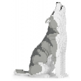 Jekca - Wolf 01 - Lego - Sculpture - Construction - 4D - Brick Animals - Toys