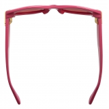 Bottega Veneta - Mitre Oval Sunglasses - Fuchsia Red - Sunglasses - Bottega Veneta Eyewear