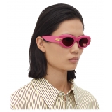 Bottega Veneta - Mitre Oval Sunglasses - Fuchsia Red - Sunglasses - Bottega Veneta Eyewear