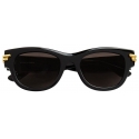 Bottega Veneta - Mitre Square Sunglasses - Black Grey - Sunglasses - Bottega Veneta Eyewear