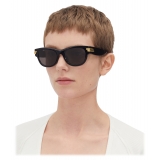 Bottega Veneta - Mitre Square Sunglasses - Black Grey - Sunglasses - Bottega Veneta Eyewear