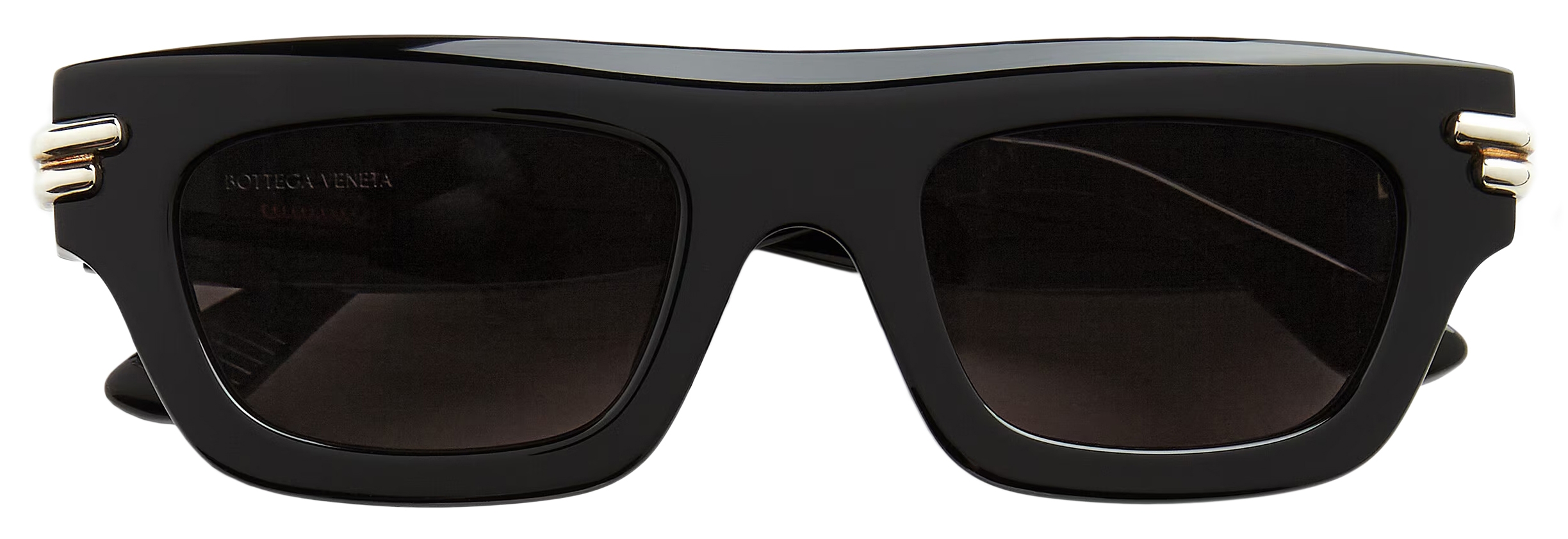 Bottega Veneta - Mitre Square Sunglasses - Black Grey