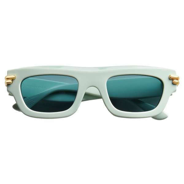 Bottega Veneta - Occhiali da Sole Quadrati Mitre - Verde - Occhiali da Sole - Bottega Veneta Eyewear