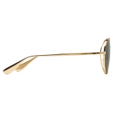 Bottega Veneta - Classic Aviator Sunglasses - Gold Green - Sunglasses - Bottega Veneta Eyewear