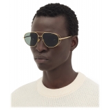 Bottega Veneta - Classic Aviator Sunglasses - Gold Green - Sunglasses - Bottega Veneta Eyewear