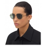 Bottega Veneta - Classic Aviator Sunglasses - Gold Green - Sunglasses - Bottega Veneta Eyewear