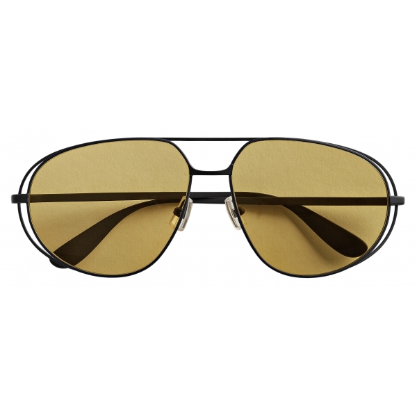 Bottega Veneta - Classic Aviator Sunglasses - Black Yellow - Sunglasses - Bottega Veneta Eyewear