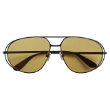 Bottega Veneta - Classic Aviator Sunglasses - Black Yellow - Sunglasses - Bottega Veneta Eyewear