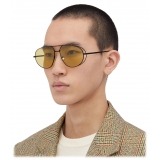 Bottega Veneta - Occhiali da Sole Aviatore Classici - Nero Giallo - Occhiali da Sole - Bottega Veneta Eyewear