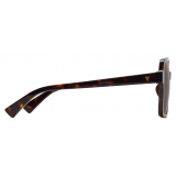 Bottega Veneta - Soft Square Sunglasses - Havana Brown - Sunglasses - Bottega Veneta Eyewear