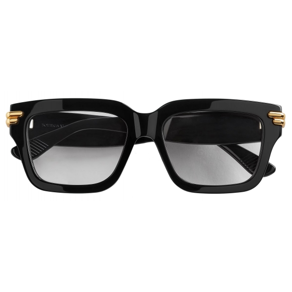 Bottega Veneta - Mitre Square Eyeglasses - Black Transparent - Optical Glasses - Bottega Veneta Eyewear