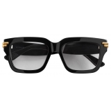 Bottega Veneta - Mitre Square Eyeglasses - Black Transparent - Optical Glasses - Bottega Veneta Eyewear