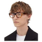 Bottega Veneta - Mitre Square Eyeglasses - Havana Transparent - Optical Glasses - Bottega Veneta Eyewear