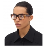 Bottega Veneta - Mitre Square Eyeglasses - Havana Transparent - Optical Glasses - Bottega Veneta Eyewear