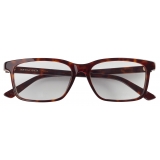 Bottega Veneta - Classic Rectangular Eyeglasses - Havana Transparent - Optical Glasses - Bottega Veneta Eyewear