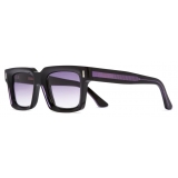 Cutler & Gross - 1386 Square Sunglasses - Purple on Black - Luxury - Cutler & Gross Eyewear