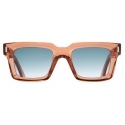 Cutler & Gross - 1386 Square Sunglasses - Crystal Peach - Luxury - Cutler & Gross Eyewear