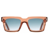 Cutler & Gross - 1386 Square Sunglasses - Crystal Peach - Luxury - Cutler & Gross Eyewear