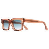 Cutler & Gross - 1386 Square Sunglasses - Crystal Peach - Luxury - Cutler & Gross Eyewear