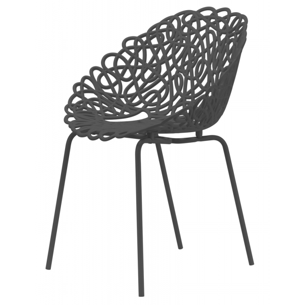 Qeeboo - Bacana Chair Indoor/Outdoor Set of 2 Pieces - Black - Qeeboo Chair by Estudio Campana - Furnishing - Home