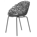 Qeeboo - Bacana Chair Indoor/Outdoor Set of 2 Pieces - Black - Qeeboo Chair by Estudio Campana - Furnishing - Home