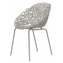 Qeeboo - Bacana Chair Indoor/Outdoor Set of 2 Pieces - Dove Grey - Qeeboo Chair by Estudio Campana - Furnishing - Home