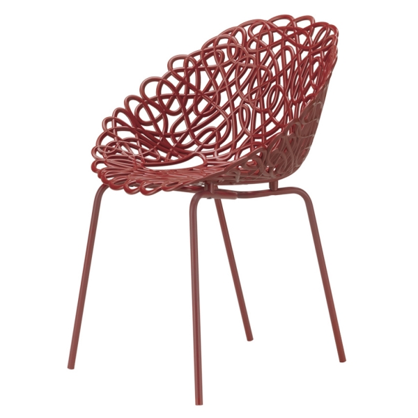 Qeeboo - Bacana Chair Indoor/Outdoor Set of 2 Pieces - Rosso Scuro - Sedia Qeeboo by Estudio Campana - Arredo - Casa