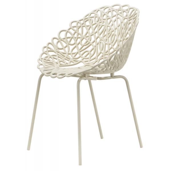 Qeeboo - Bacana Chair Indoor/Outdoor Set of 2 Pieces - Ivory - Qeeboo Chair by Estudio Campana - Furnishing - Home