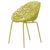 Qeeboo - Bacana Chair Indoor/Outdoor Set of 2 Pieces - Mustard - Qeeboo Chair by Estudio Campana - Furnishing - Home