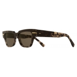 Cutler & Gross - 1349 Square Sunglasses - Grad Jet Engine Grey - Luxury - Cutler & Gross