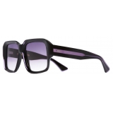 Cutler & Gross - 1388 Square Sunglasses - Purple on Black - Luxury - Cutler & Gross Eyewear