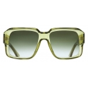 Cutler & Gross - 1388 Square Sunglasses - Crystal Green - Luxury - Cutler & Gross Eyewear