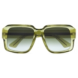 Cutler & Gross - 1388 Square Sunglasses - Crystal Green - Luxury - Cutler & Gross Eyewear