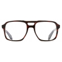 Cutler & Gross - 1394 Aviator Optical Glasses (Small) - Striped Brown Havana - Luxury