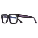 Cutler & Gross - 1386 Square Optical Glasses - Purple on Black - Luxury - Cutler & Gross Eyewear