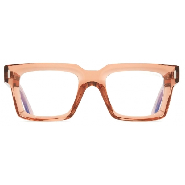 Cutler & Gross - 1386 Square Optical Glasses - Crystal Peach - Luxury - Cutler & Gross Eyewear