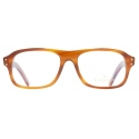 Cutler & Gross - 0847 Kingsman Optical Aviator Glasses - Striped Mustard Havana