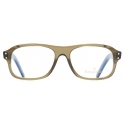 Cutler & Gross - 0847 Kingsman Optical Aviator Glasses - Olive - Luxury - Cutler & Gross Eyewear