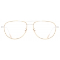 Cutler & Gross - 0002 Aviator Optical Glasses - Yellow Gold 24K + Rhodium 18K - Luxury