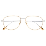 Cutler & Gross - 0002 Aviator Optical Glasses - Yellow Gold 24K + Rhodium 18K - Luxury