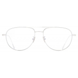 Cutler & Gross - 0002 Aviator Optical Glasses - White Gold Rhodium 18K - Luxury - Cutler & Gross