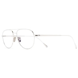 Cutler & Gross - 0002 Aviator Optical Glasses - White Gold Rhodium 18K - Luxury - Cutler & Gross