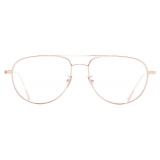 Cutler & Gross - 0002 Aviator Optical Glasses - Rose Gold 18K - Luxury - Cutler & Gross Eyewear