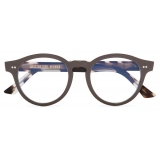 Cutler & Gross - 1378 Blue Light Filter Round Optical Glasses (Small) - Mud on Jet Engine Grey