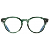 Cutler & Gross - 1378 Blue Light Filter Round Optical Glasses (Small) - Striped Dark Green