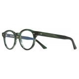 Cutler & Gross - 1378 Blue Light Filter Round Optical Glasses (Small) - Striped Dark Green