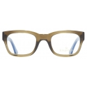 Cutler & Gross - 0868 Kingsman Optical Square Glasses - Olive - Luxury - Cutler & Gross Eyewear