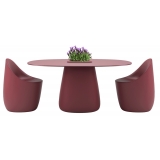 Qeeboo - Cobble Table 160 HPL Bucket - Indian Red - Qeeboo Table by Elisa Giovannoni - Furnishing - Home